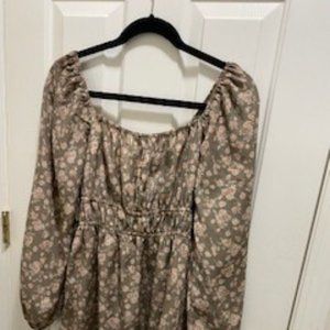 Forever 21 Brown Flower Dress M